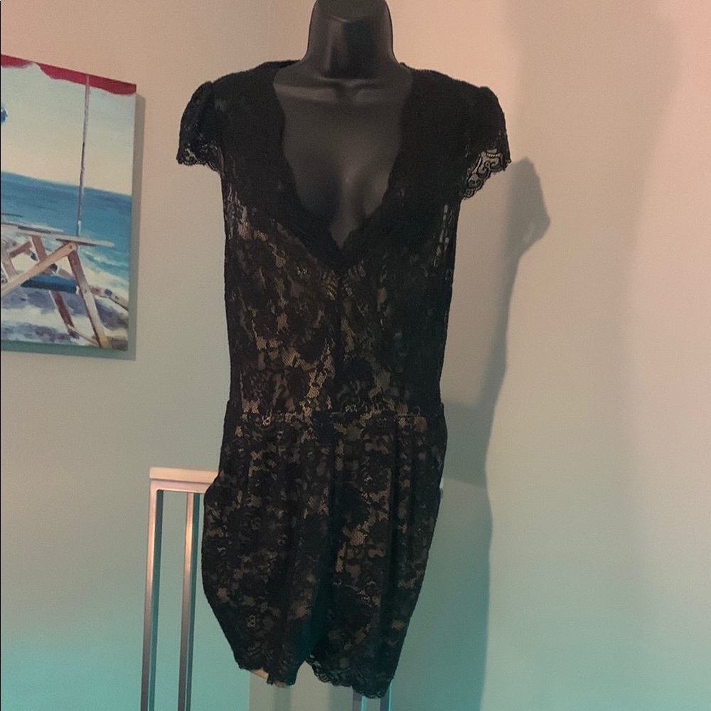 Elegant Black Lace romper